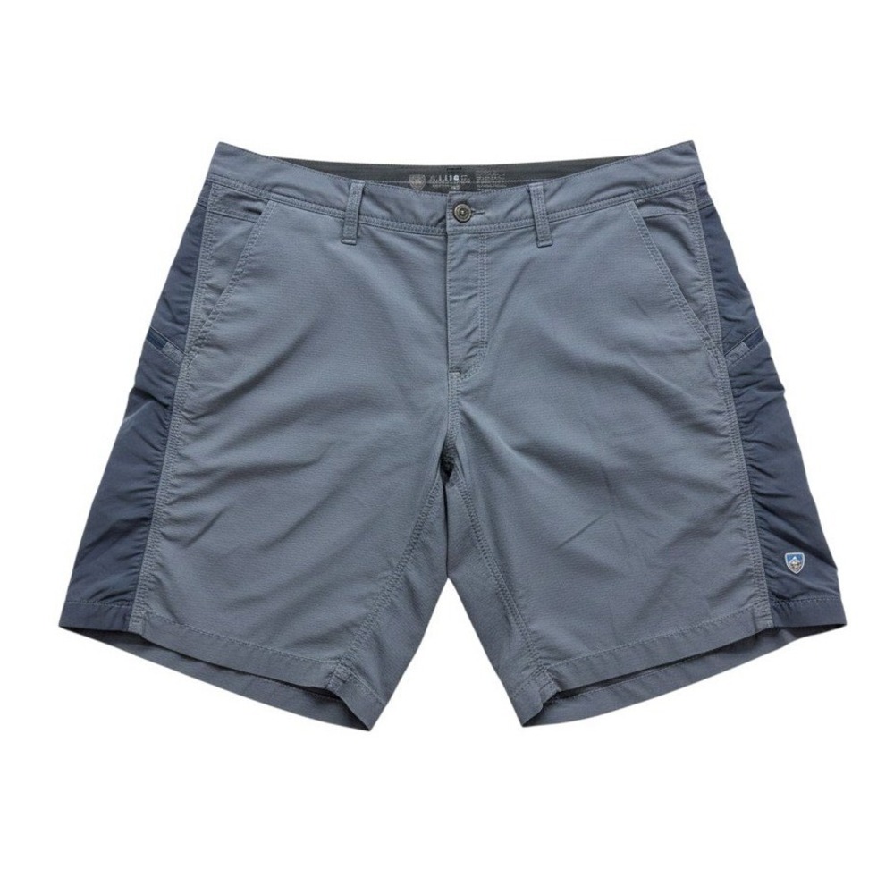 KÜHL Men's 38 Blue Gray Hiking Cargo Shorts 10" Inseam Stretch Zip Pockets